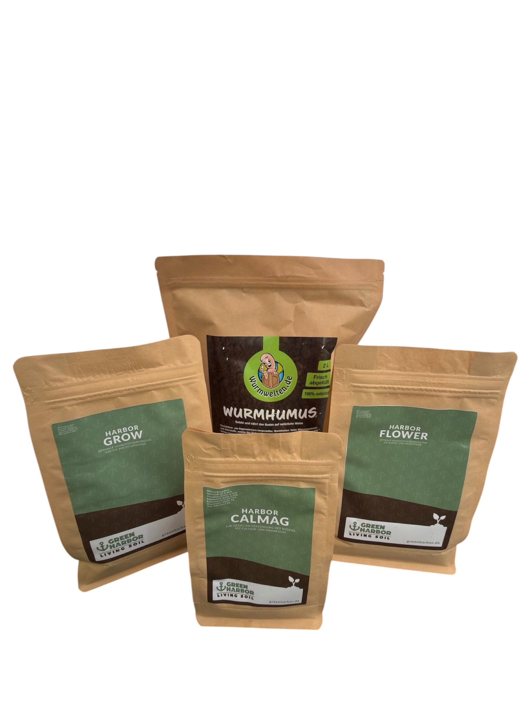 Living Soil Topdress Starter Set – Wurmhumus, Grow, Flower & Calmag